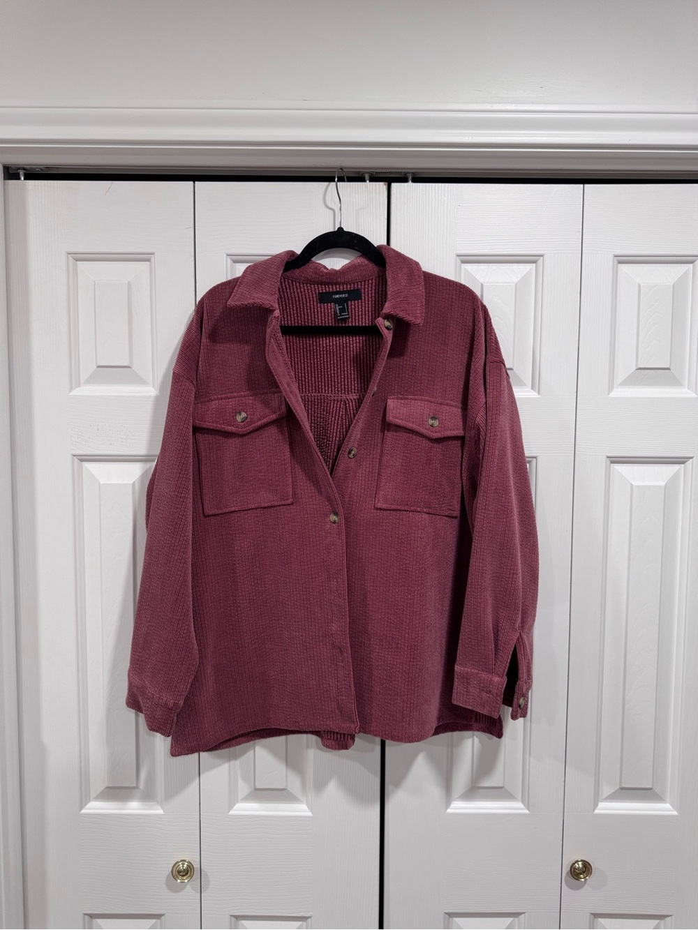 Forever 21 Dusty Rose Corduroy Shacket